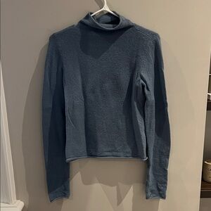 Wilfred Steel Blue Cowl Neck Sweater